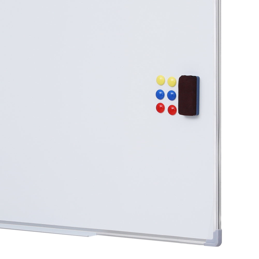 NNEDSZ Magnetic Whiteboard 90x120cm Erase Board Marker Eraser Tray Home Office School