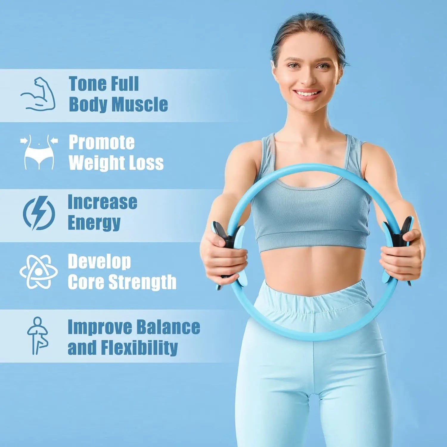 NNEOBA Yoga Pilates Circle for Legs & Hips-4