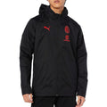 AC Milan black soccer training rain jacket 2023/24 - Puma-0