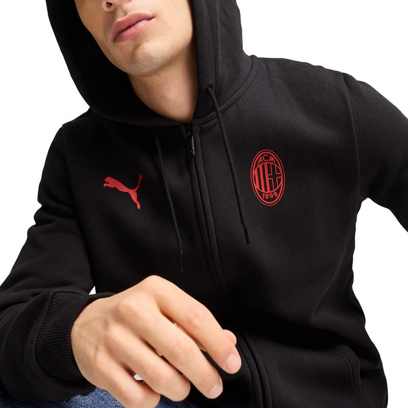 AC Milan Casual Fans hooded presentation tracksuit 2024/25 black - Puma-3