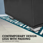 NNEDPE Bedside Table with Drawers MDF Wood - Black