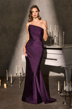 Stetch Satin Fitted Dress-2