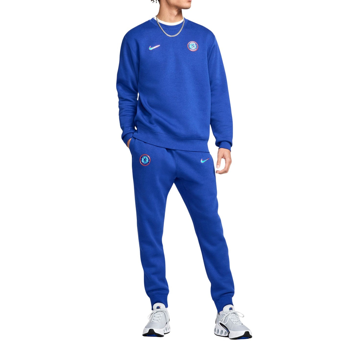 Chelsea FC Casual Crew fleece presentation tracksuit 2024/25 blue - Nike-2
