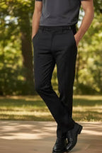 "Ethan" Black Super 150's Luxury Viscose Blend Suit Pants-3