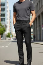 "Ethan" Black Super 150's Luxury Viscose Blend Suit Pants-0