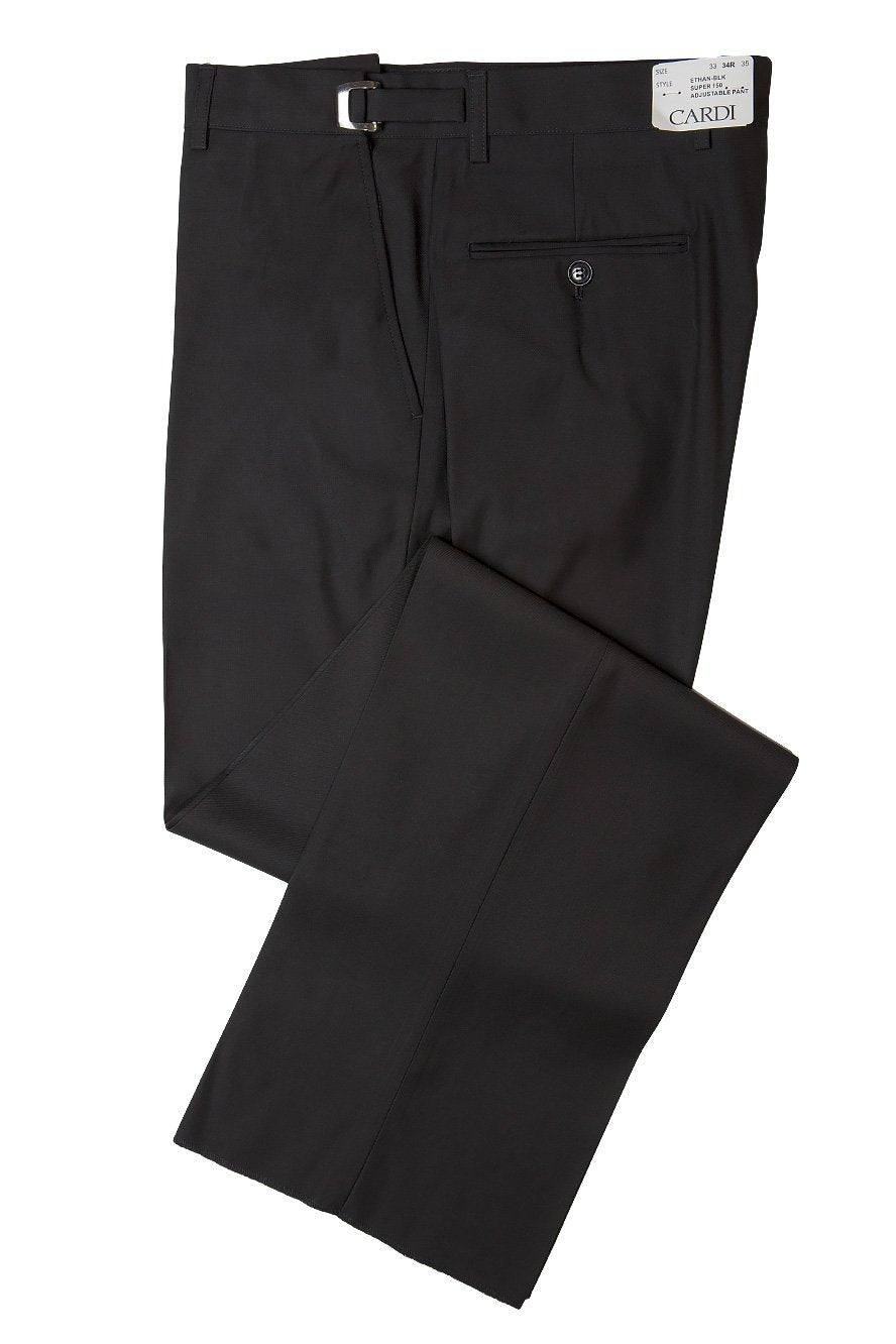 "Ethan" Black Super 150's Luxury Viscose Blend Suit Pants-5