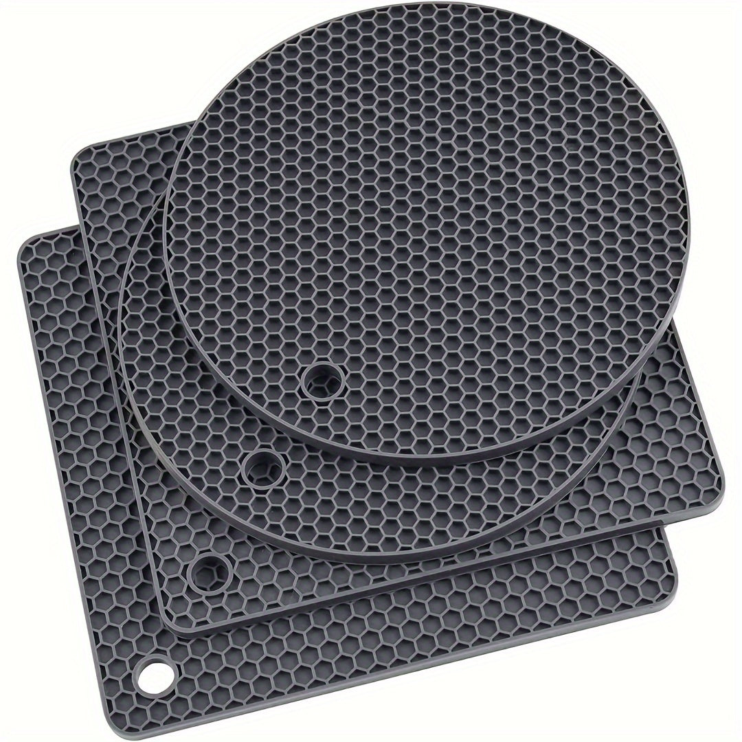 NNETM Silicone Trivets Set Heat-Resistant & Non-Slip (4PCS)-0