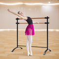 NNECW Freestanding Dance Bar with 4-position Adjustable Heights for Dancing-Black-0