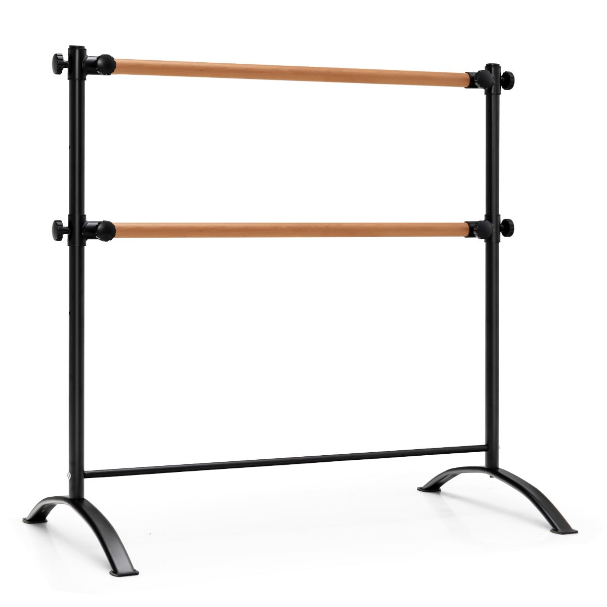 NNECW Freestanding Dance Bar with 4-position Adjustable Heights for Dancing-Black-1