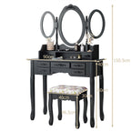 NNECW Dressing Table Set with Makeup Desk & Stool
