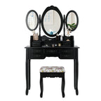NNECW Dressing Table Set with Makeup Desk & Stool