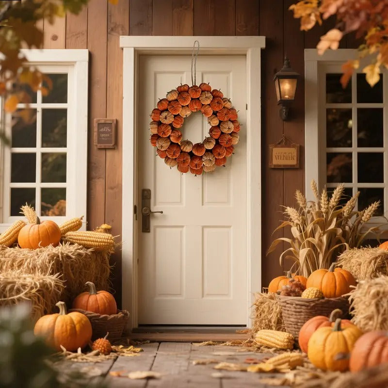 NNETM Halloween Harvest Pumpkin Wreath-1