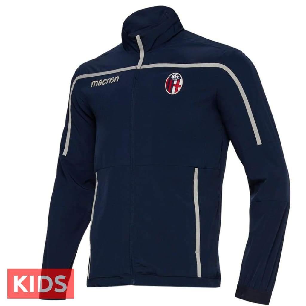 Kids - Bologna FC navy presentation soccer tracksuit 2018/19 - Macron-3