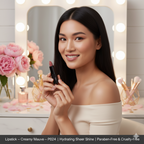 Lipstick – Creamy Mauve – P024 | Hydrating Sheer Shine | Paraben-Free & Cruelty-Free-1