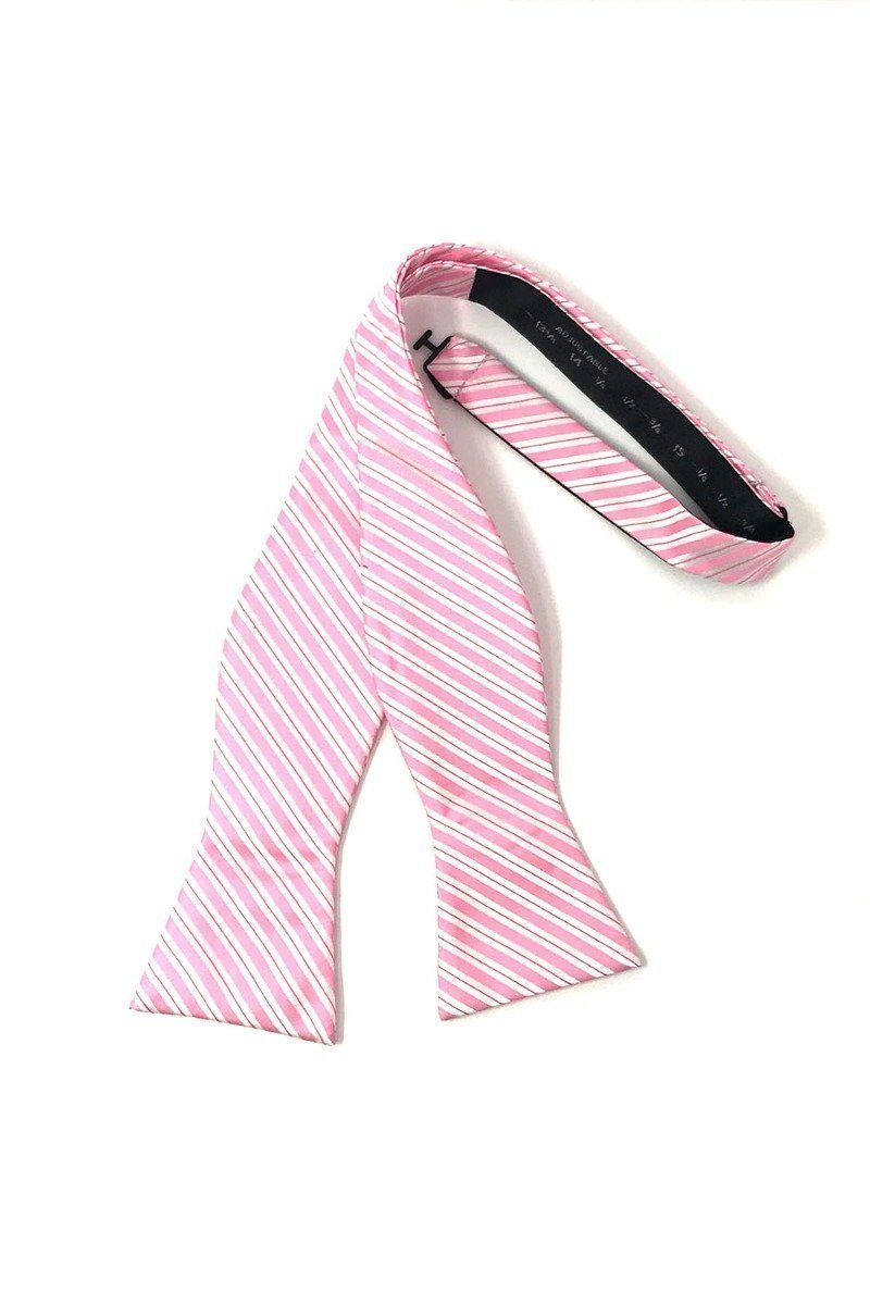 Newton Stripe Bow Tie Self Tie-4