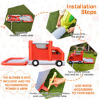 NNECW Firefighting-Themed Kids Water Slide with Splash Pool without Blower-4