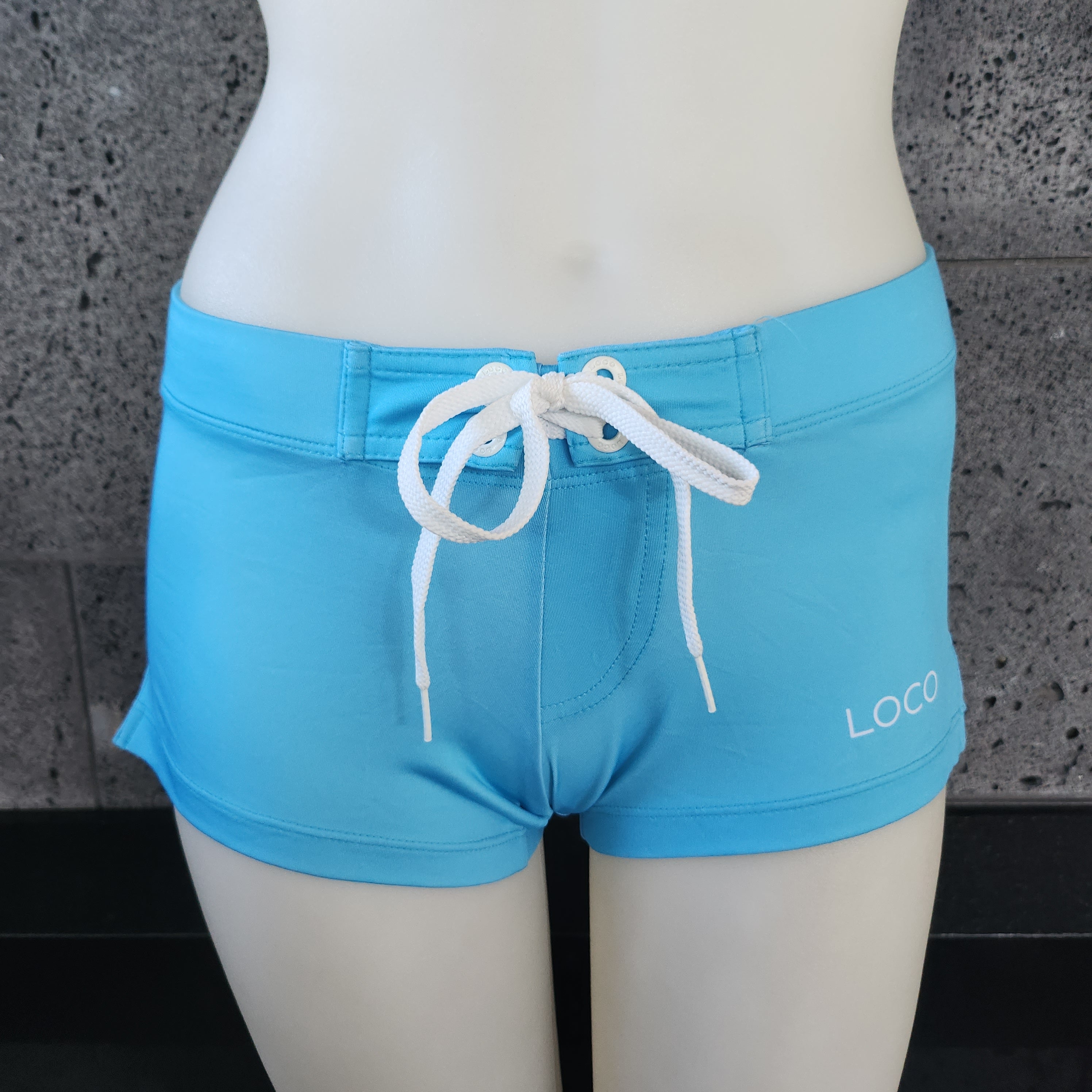 Loco Boutique Solid Logo Fitted Shorts-6