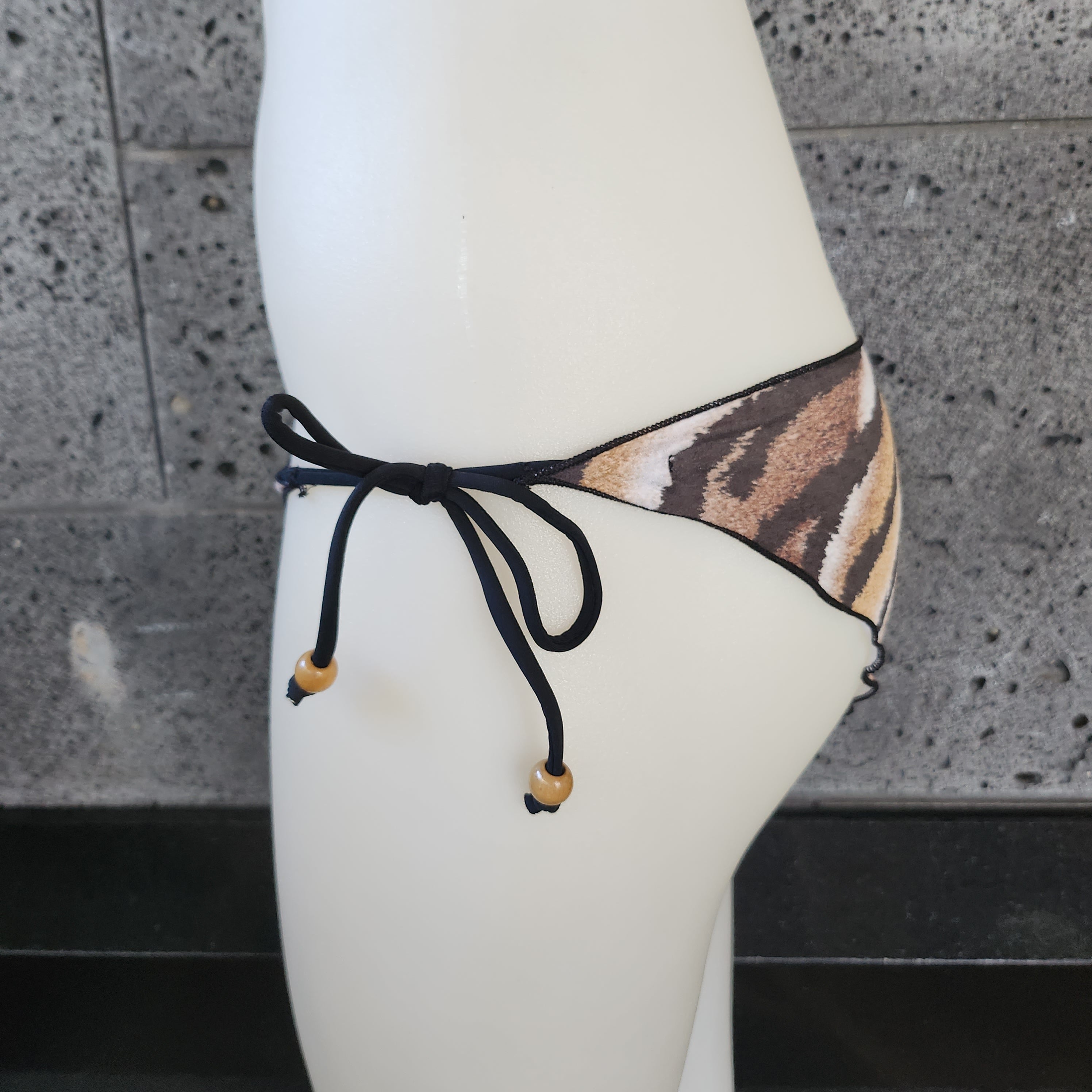 Loco Boutique Tiger Cinched Back Lettuce Edge-2