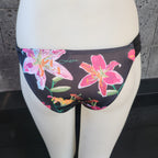 Loco Boutique Woman's Tropical Orchid Side Ruched Bikini Bottom