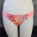 Loco Boutique Woman's Tropical Orchid Side Ruched Bikini Bottom