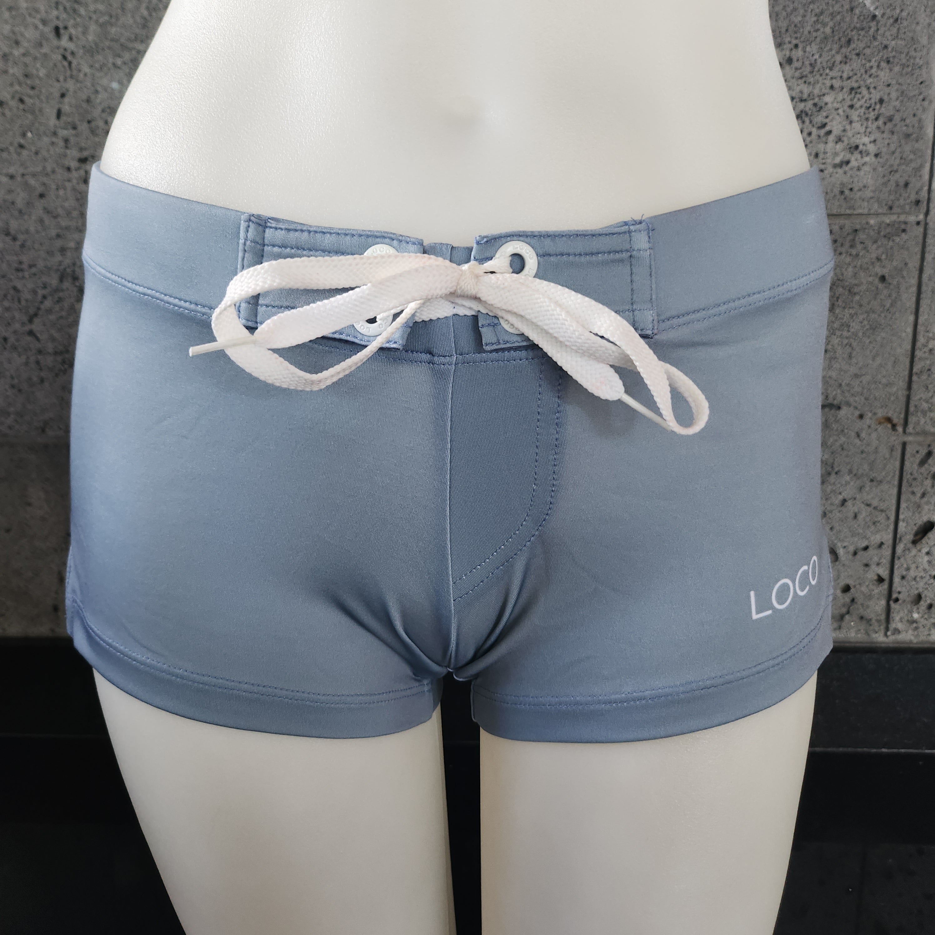 Loco Boutique Solid Logo Fitted Shorts-5