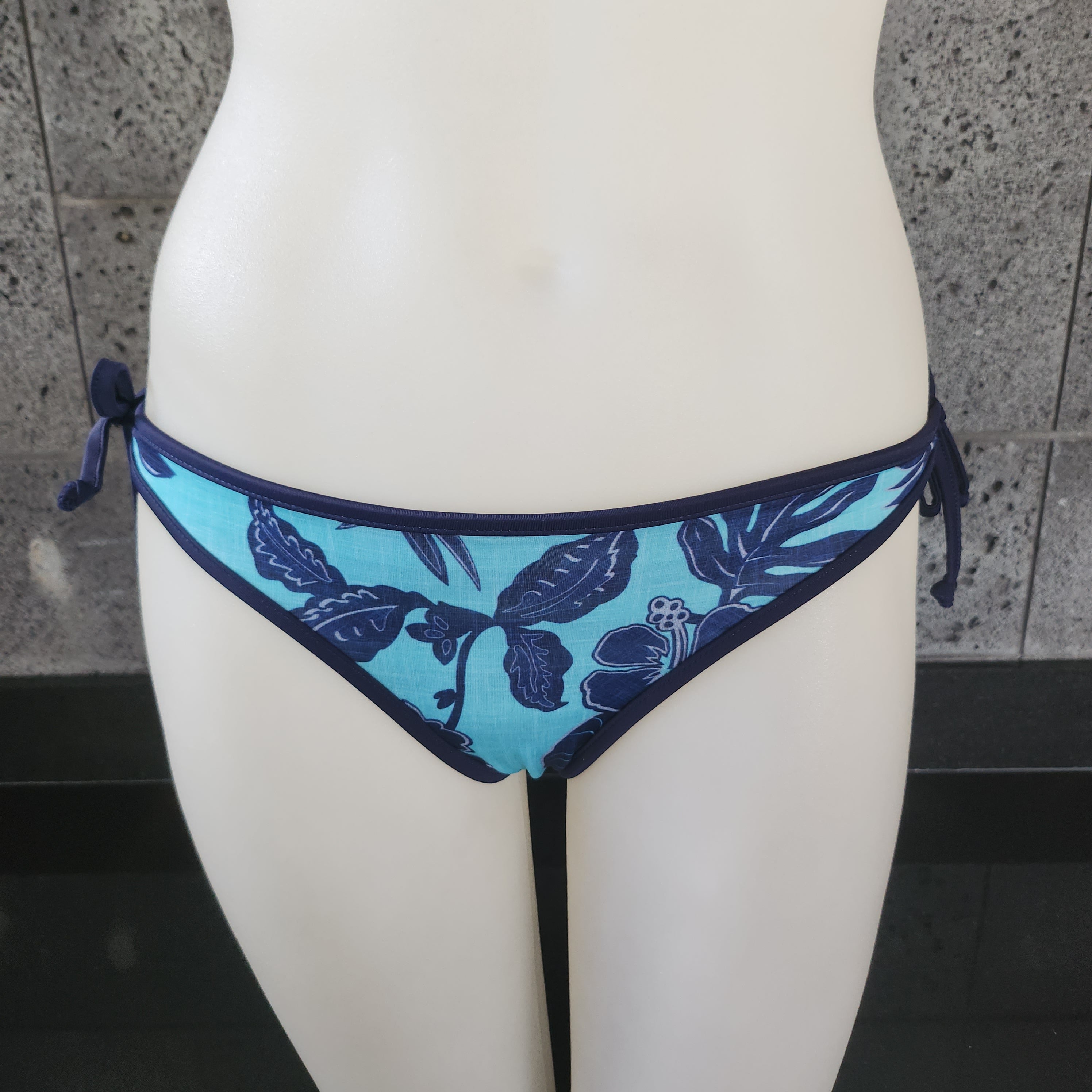 Loco Boutique Thicket Linen Stripe Reversible Bottom Side Ties-5