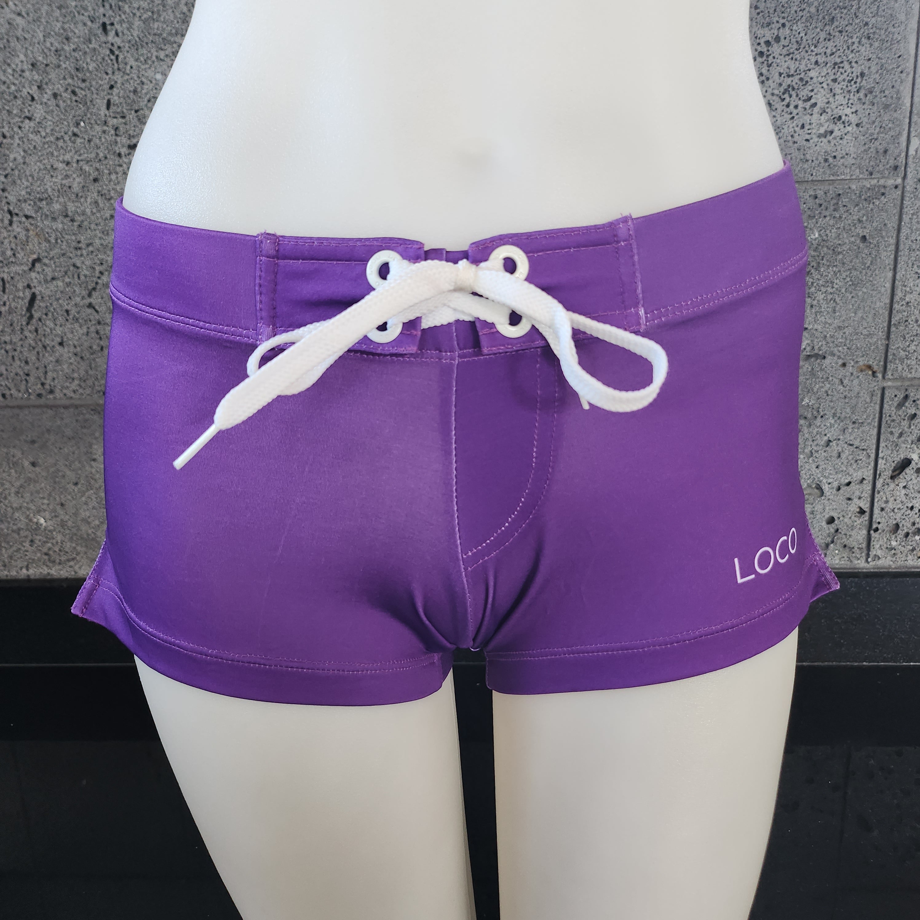 Loco Boutique Solid Logo Fitted Shorts-9