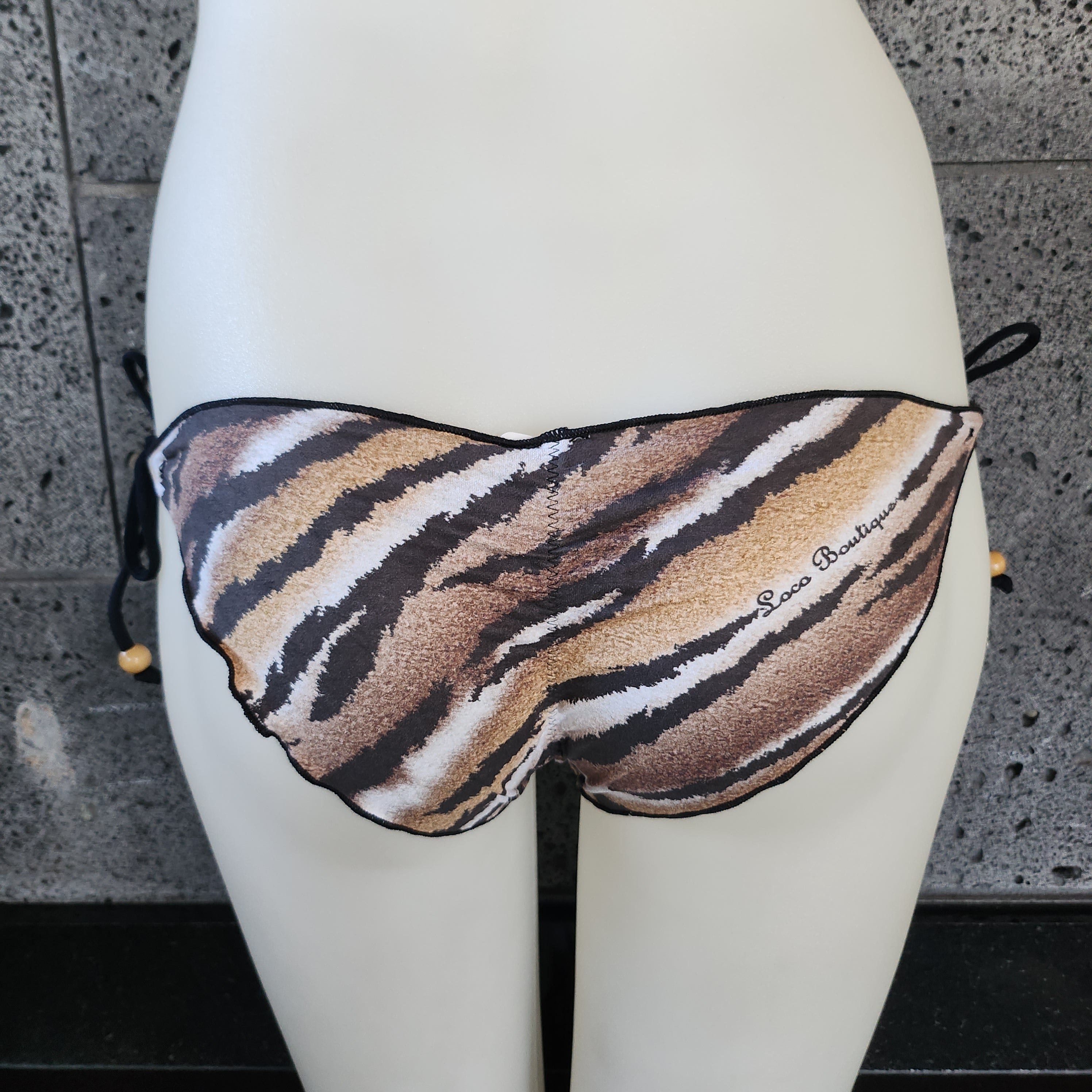 Loco Boutique Tiger Cinched Back Lettuce Edge-1