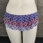 Heart of Arrow 3-Tier Ruffle Mid Rise-0