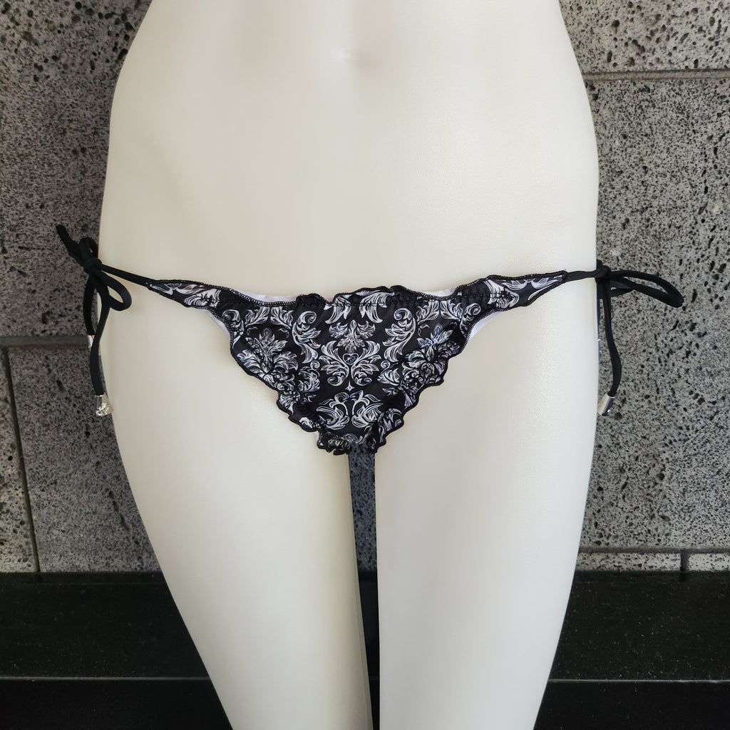 Loco Boutique Damask Cinched Back Lettuce Edge-3