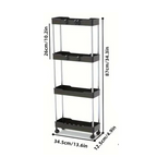 Bathroom Storage Cart with 4-Tier Rolling Organizer