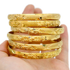 24K Gold-Plated Bangles Ethiopian Jewelry