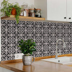 Gray and Black pattern dark Backsplash for background renovation Tiles Model - SB29