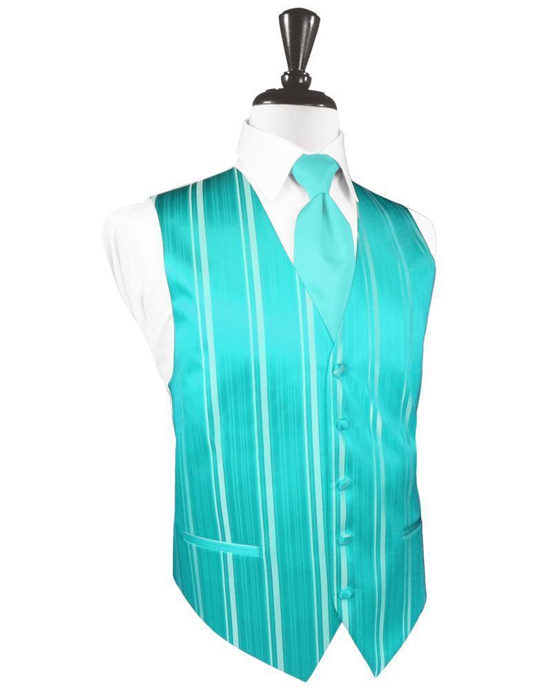 Striped Satin Tuxedo Vest 2-3